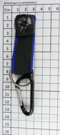 Mini kompas met karabijnhaak - 13 x 3 cm - origineel