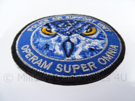 Nederlandse Police Air Support Unit embleem met klittenband - Unit Operam Super Omnia - diameter 9 cm