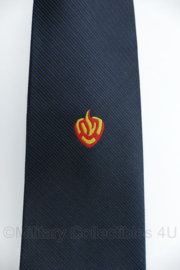 Nederlandse Brandweer stropdas met logo cliptie - huidig model - licht gebruikt - origineel