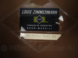 Zwitserse kepi - Neuchatel - maker: Louis Zimmermann - maat 55 1/2 - origineel