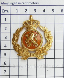 KL Nederlandse leger Officiers pet insigne goud - zonder bevestigingspinnen - 5 x 5 cm - origineel