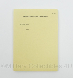 MVD Ministerie van Defensie notitieblok - 15 x 10,5 cm - origineel