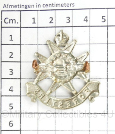 Britse WO2 cap badge Sherwood Foresters - Kings Crown - 4,5 x 4,5 cm - origineel