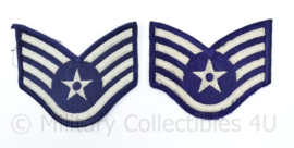 USAF US Air Force rang embleem paar  - Staff Sergeant - 10 x 5 cm - origineel