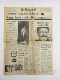 Collectible krant Telegraaf 22 juli 1969 naar huis met rijke maanbuit - maanlanding -  origineel