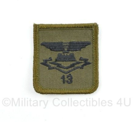 Defensie 13 BRIGPAGNCIE 13 Brigadepantsergeniecompagnie borst embleem met klittenband - 5 x 5 cm - origineel