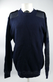 KM Koninklijke Marine en KMARNS Korps Mariniers trui donkerblauw met ronde hals - 100% wol - maat 6 - gedragen - origineel