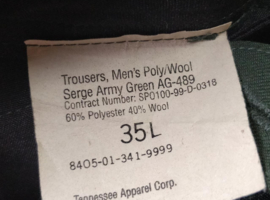 US Army Class A DT uniform broek groen Dress Green - meerdere maten - origineel