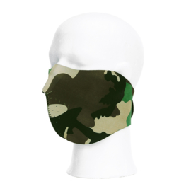 Mask half face - woodland camo