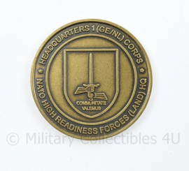 Duits Nederlandse Corps Exercise locomotive Sword 2008 coin - diameter 3,5 cm - origineel