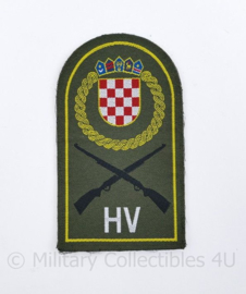 Kroatisch leger embleem  HV - 7,5 x 12 cm - origineel