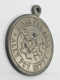 Duitse Brandweer medaille Einer Für Alle, Alle Für Einen medaille 1871-1948 - diameter 2½ cm - origineel