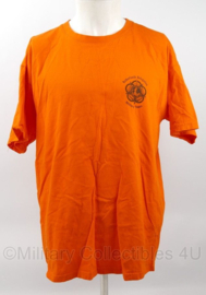 KL Nederlandse leger Netherlands Delegation Military Team Conseil international du sport militaire t-shirt oranje - maat Extra Large - nieuw - origineel