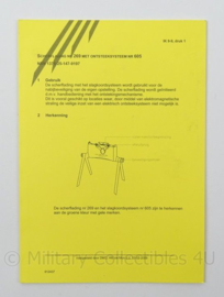 KL Claymore Mine Landmacht Instructiekaart Scherflading Nr 269 met Ontsteeksysteem Nr 605 - IK 9-9 - afmeting 15 x 21 cm - origineel