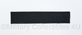Naamlint Nederland - met klittenband - wit op zwart - 13,5 x 3 cm - nieuw gemaakt