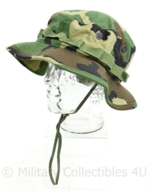 Korps Mariniers en US Army bush hat Woodland type 2 , hat sun hot weather - Ribstop - maat 7 3/4 - nieuw - origineel