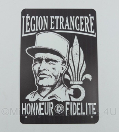 Metalen plaat Légion Étrangère Honneur Fidelite - 30 x 20 cm