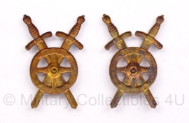 Zweedse WO2 kraagspeld SET - 3,5 x 2,5 cm - origineel