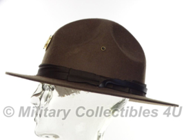 US ww2 Enlisted campaign hat met metalen insigne Drill Instructor