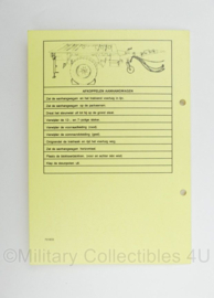 KL Nederlandse leger instructiekaart IK 004565 Aanhangwagen chassis 15 kN - 21 x 14,5 cm - origineel