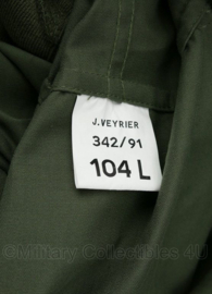 Franse leger parka met voering groen - maker J. Veyrier Paris - maat 104L - licht gedragen - origineel