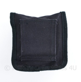 Belt pouch Koppeltas canvas met 2 drukkers - 15 x 12 x 6 cm. -  BLACK