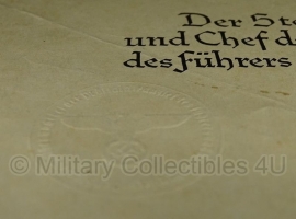 Oorkonde set Reichsbahn 25 jaar trouwe dienst medaille - origineel WO2 Duits