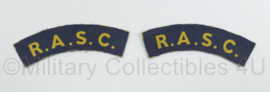 WO2 Britse RASC  Royal Army Service Corps Shoulder title set topkwaliteit- 9,5 x 3 cm - replica