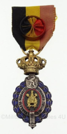 Belgische Leopold medaille "ereteken van arbeid" 1ste klasse - 9 x 4 cm - origineel