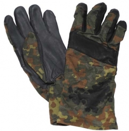 Gevechts handschoenen zomer - BW flecktarn - maat 8 of 8,5  -  origineel