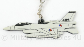 Defensie PVC 3D  sleutelhanger F16 - 3 x 8,5 cm - origineel