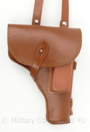 Bruin holster mer schouderriem - licht gebruikt