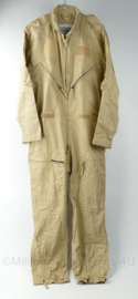 KLU Koninklijke Luchtmacht piloten overall Overall Vlieger Vlamwerend desert - fabrikant Kwintet KLM Kleding NV 2005 - maat 50/176 - nieuw in verpakking - origineel