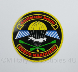 KMARNS Korps Mariniers Amfibische Sektie sticker - diameter 10 cm - origineel