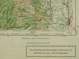 Duitse stafkaart Jugoslawien Brod Blatt 45 Sonderausgabe Nur für den Dienstgebrauch Joegoslavie - 64,5 x 50 cm. schaal 1:100000 - origineel 1931