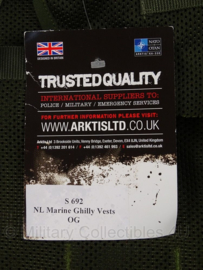 ARKTIS S692 (lijkt op S 690) NL Marine Ghilly Vests OG Groen MET capuchon - origineel Schutters Lange Afstand SLA - Zeldzaam!