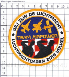 KLU Koninklijke Luchtmacht embleem met klittenband Luchtmachtdagen 2019 Volkel - Team Airpower; Wij zijn de Luchtmacht - origineel