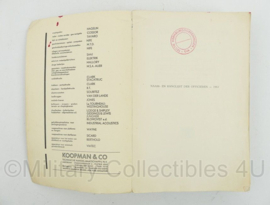 Handboek Naam en ranglijst der officieren van de KL en Klu 1963 - origineel