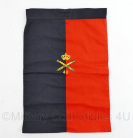 Nederlands leger halsdoek 43 Afdeling Veldartillerie  - rood/zwart -  origineel