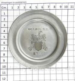 metalen wandbord van de bereden Politie 3P 25 jaar - diameter 10 cm - origineel