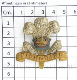 WO2 Britse cap badge Pembrokeshire Fishguard Yeomanry  - 5 x 5 cm - origineel