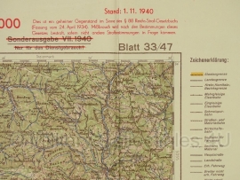 Duitse stafkaart Befestigungskarte Jugoslawien Graz Blatt 33/47 Sonderausgabe 1940 Joegoslavie - 70 x 50 cm. schaal 1:200000 - origineel