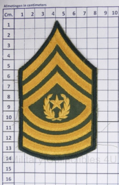 US army Command Sergeant Major CSM - ENKEL rang embleem -13,5 x 7,5 cm -