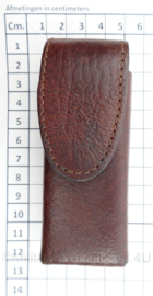 Nederlandse leger Victorinox multitool koppeltas - bruin leder - 12 x 5 cm - origineel