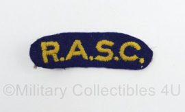 Britse leger RASC Royal Army Service Corps shoulder title - 7 x 2,5 cm - origineel