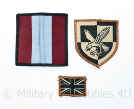 Britse leger insigne set voor op het desert uniform - 3 delig - origineel