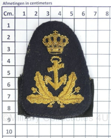 Koninklijke Marine Adelborst officier pet insigne van metaaldraad  - 8 x 6,5 cm - origineel