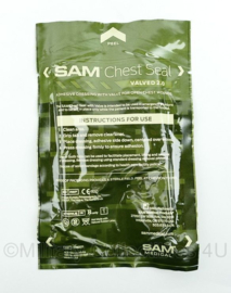 Leger Sam Chest seal with Valve ventiel, Sam Pneumothorax Valved 2.0 - om gat in borst af te dekken - nieuwste model - t.h.t. 01-04-2024 - origineel
