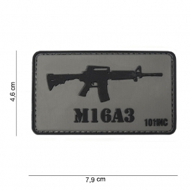 Embleem 3D PVC - met klittenband - M16 A3 patch - 7,9 x 4,6  cm