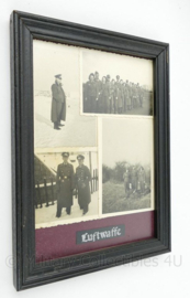 WO2 4 Duitse foto's van de Luftwaffe in moderne lijst - 20½ x 15 cm - origineel
